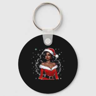 Llavero Mujeres afroamericanas navideñas negras navideñas