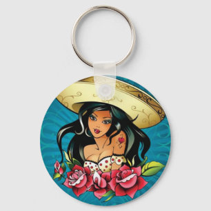 Llavero Mujeres con sombrero - Cadena de llaves