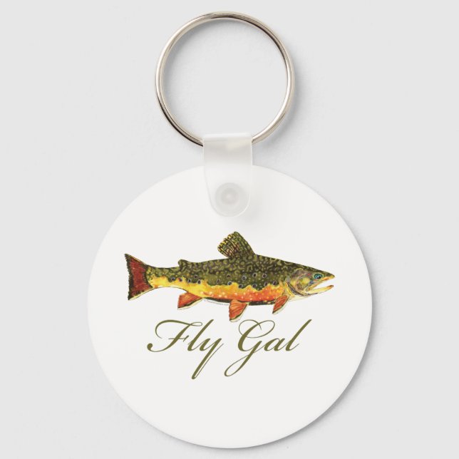 Llavero Mujeres de pesca de mosca (Anverso)