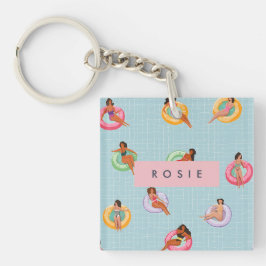 Llavero Mujeres de verano personalizadas relajándose en lo