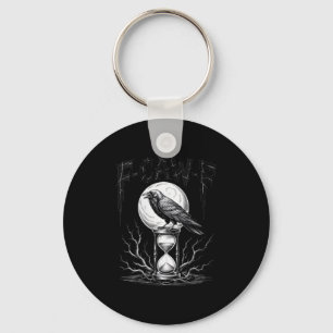 Llavero Mujeres gótico oscuro F-caw-f negro de la luna de 