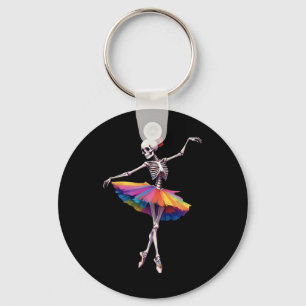Llavero Mujeres Halloween Dancing Skeleton Rainbow Balleri