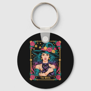 Llavero Mujeres La Bruja Tarjeta Halloween Gótico Brujeril