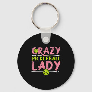Llavero Mujeres locas pickleball dama divertida pelota de
