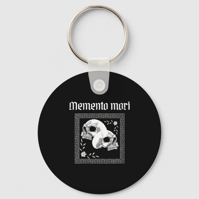 Llavero Mujeres Memento Mori Skull Filosofía estoica hombr (Anverso)
