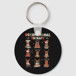 Llavero Mujeres Navidades de terapia ocupacional retro ren