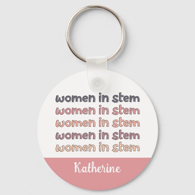Llavero Mujeres personalizados en regalos Stem Steminist (Anverso)