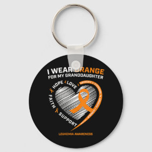 Llavero Mujeres Que Uso Naranja Para La Leucemia De Mi Nie