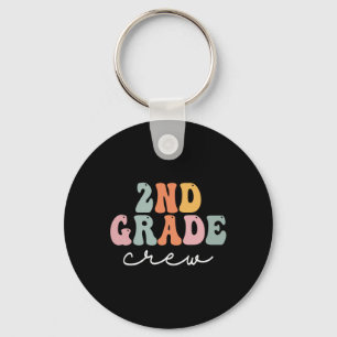 Llavero Mujeres retro Groovy de 2º grado felices el primer