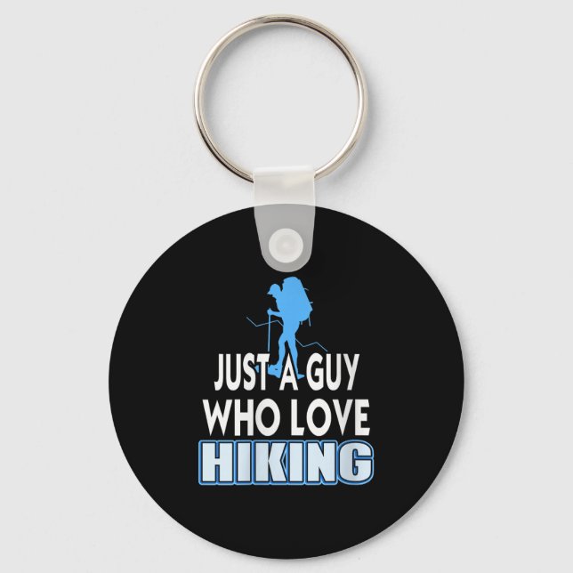 Llavero Mujeres Sólo Un Hombre Que Ama Senderismo Al Aire  (Anverso)