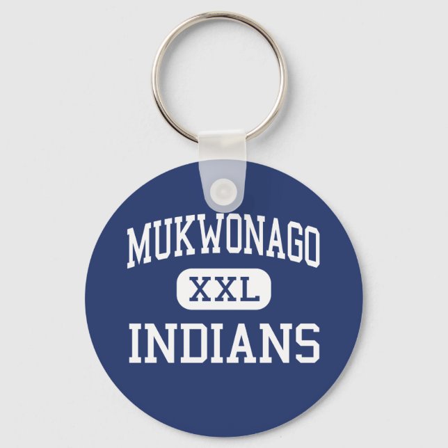 Llavero Mukwonago - Indios - Alto - Mukwonago Wisconsin (Anverso)