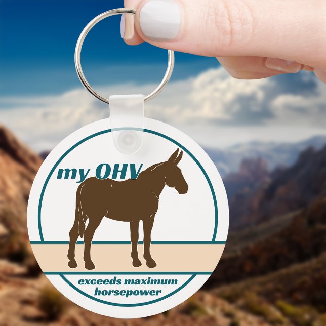 Llavero Mule Power OHV Máximo Caballo Metalizado (Mule Power OHV Maximum Horsepower Personalized Metal Keychain)