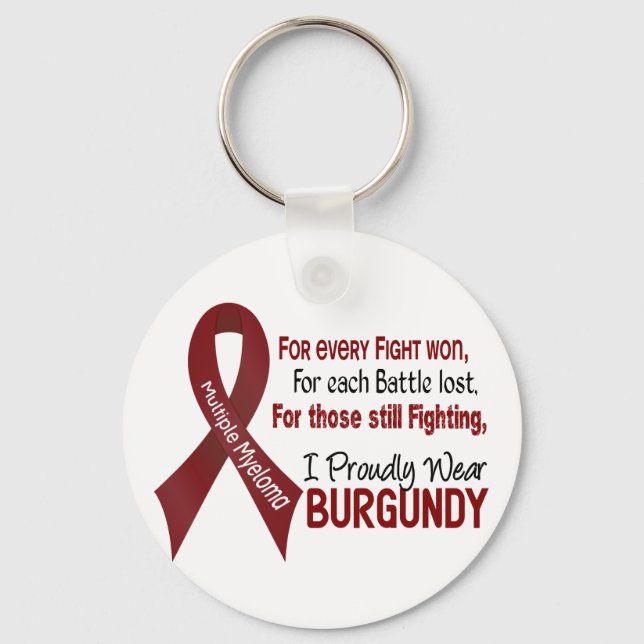 Llavero Multiple Myeloma I Proudly Wear Burgundy 1 (Anverso)