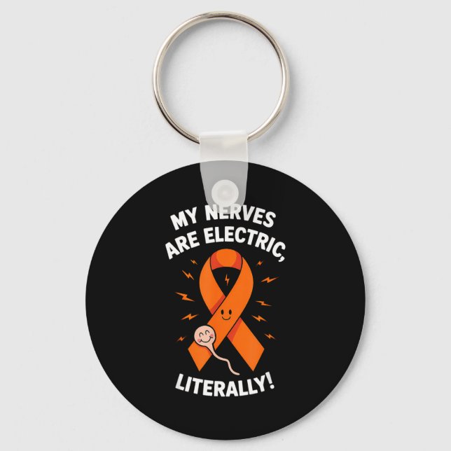 Llavero Multiple Sclerosis Awareness 2025 -orange Ribbon_  (Anverso)