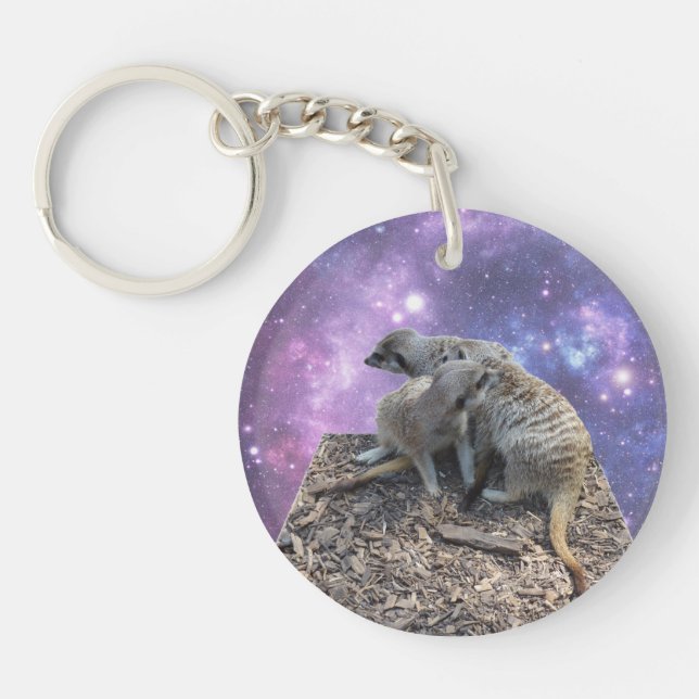 Llavero Mummy Meerkat Y Pup, (Frente)