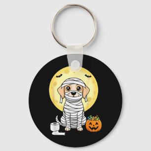 Llavero Mummy Perro Lindo Halloween Luna Llena Cachorro Tr