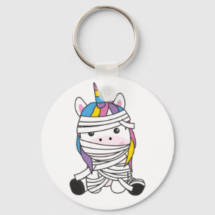Llavero Mummycorn Unicorn Mummy Halloween Costueen Keychai