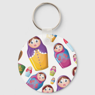 Llavero Muñeca Matryoshka - Patrón de muñecas rusas anidad