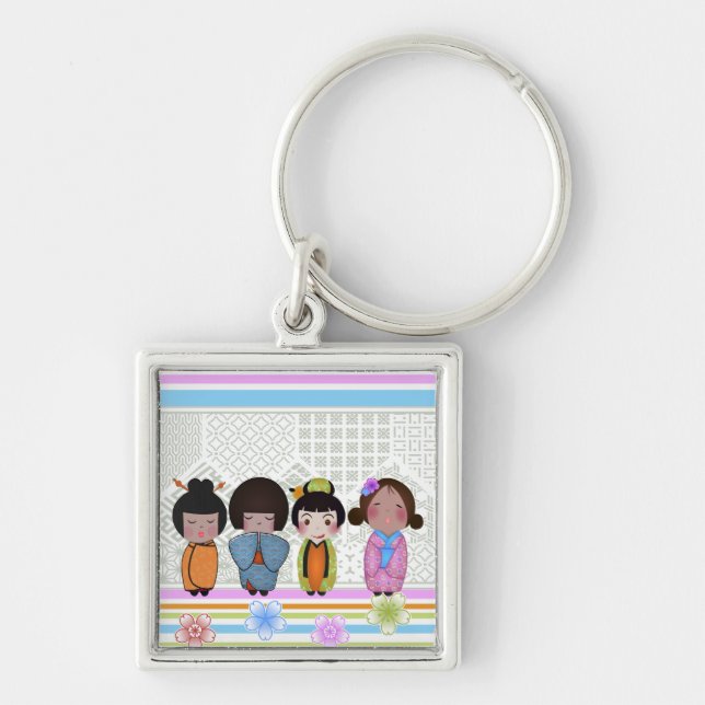 Llavero muñecas kokeshi (Frente)