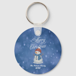 Llavero Muñeco de Nieve Caprichoso Feliz Navidad