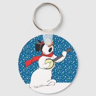 Llavero Muñeco de nieve con banjo