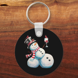Llavero Muñeco de Nieve con Regalo de Navidad Divertido de