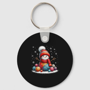 Llavero Muñeco de nieve de hilo lindo Quilter Navidad Croc