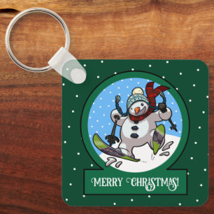 Llavero Muñeco de nieve divertido ¡Feliz Navidad! Dibujos