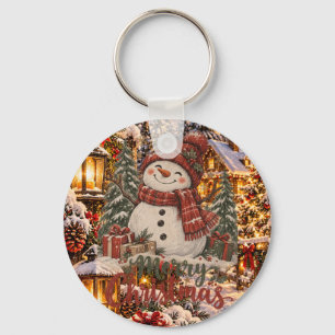 Llavero Muñeco de Nieve Feliz Navidad