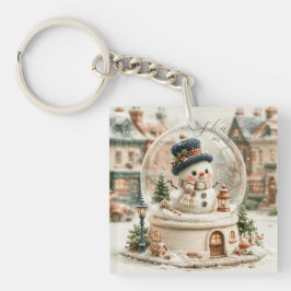 Llavero Muñeco de Nieve Globo de Nieve Adorable