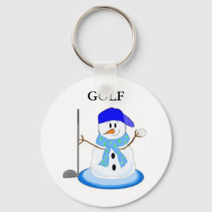 Llavero Muñeco de nieve golfista