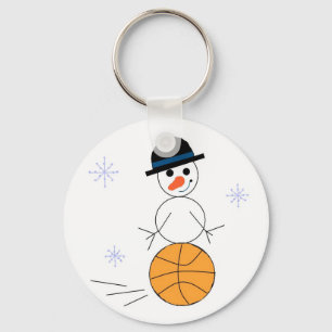 Llavero Muñeco de nieve jugador de baloncesto