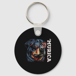 Llavero Murica Patriotic Rottweiler 4 De Julio Perro