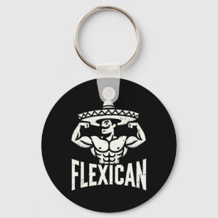 Llavero Músculo flexicano divertido de la construcción del