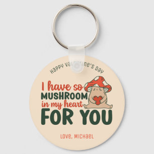 Llavero Mushroom In My Heart Funny Pun Cute Día de San Val