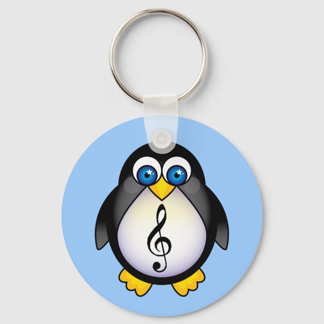 Llavero Music Penguin Treble Clef (Anverso)