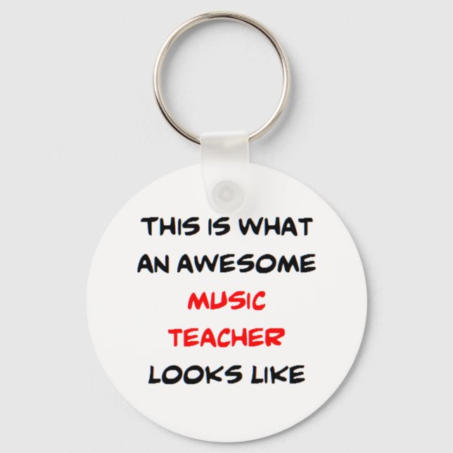Llavero music teacher, awesome (Anverso)