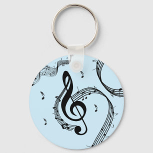 Llavero Música Climactic G Clef Blue