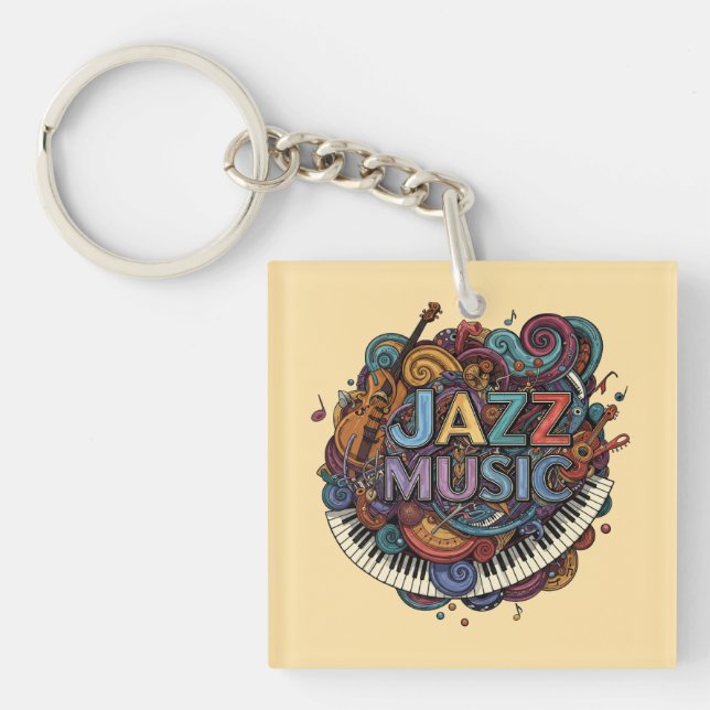 Llavero Música de jazz (Frente)