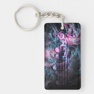 Llavero Música de la Keychain acrílica del tiempo