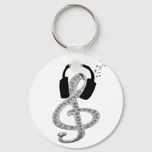 Llavero Música Gclef con las auriculares