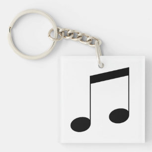 Llavero Música Una Nota De Haz Negro,