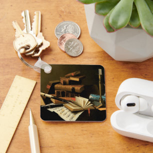 Llavero Música y Literatura por William Harnett, Arte Mayo