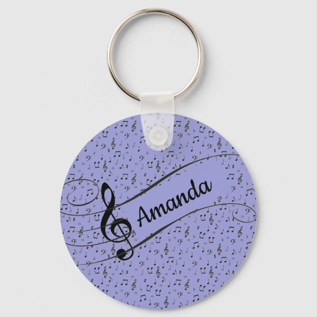 Llavero Musical personalizado negro (Anverso)