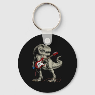 Llavero Músico de guitarra B eléctrica acústica de dinosau