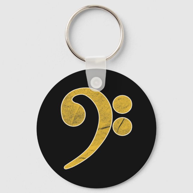 Llavero Músico de guitarra musical Bass (Anverso)