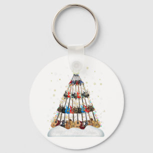 Llavero Músico de guitarra navideño navideño navideño rega