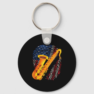 Llavero Músico de Saxofón Estadounidense Saxofonista Banda