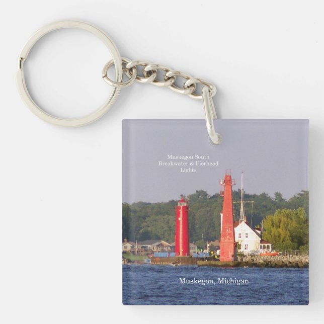 Llavero Muskegon Entrance Luces de la cadena de la llave a (Frente)