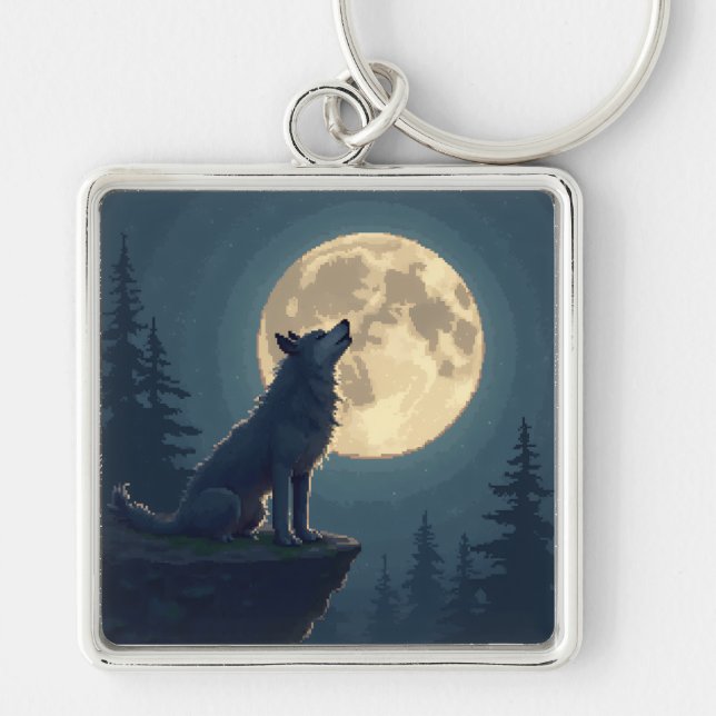 Llavero Must-Have! Moonlight Wolf Keychain Full of Emotion (Frente)